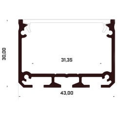 Profil aluminiowy LUMINES typ ILEDO BIAŁY 3m