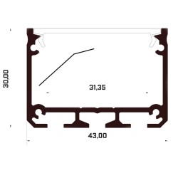 Profil aluminiowy LUMINES typ ILEDO BIAŁY 1m