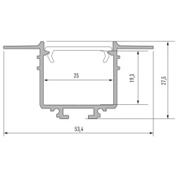 Profil aluminiowy LUMINES typ SUBLI 2 Anoda 2m