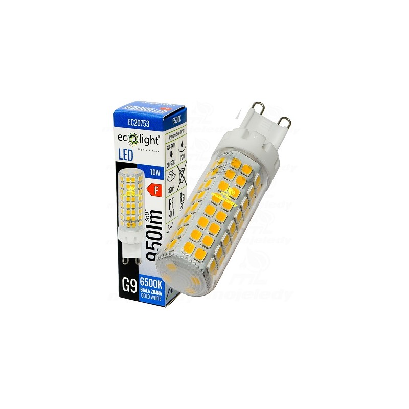 Żarówka LED 10W G9 950lm CW 6500K EC20753