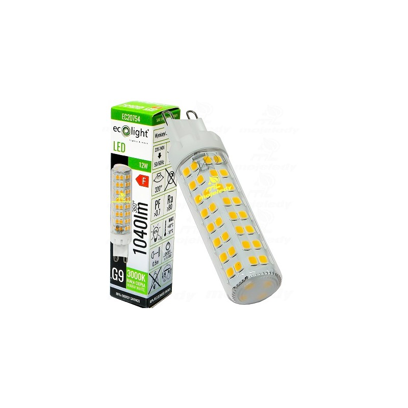 Żarówka LED 12W G9 1040lm WW 3000K EC20754