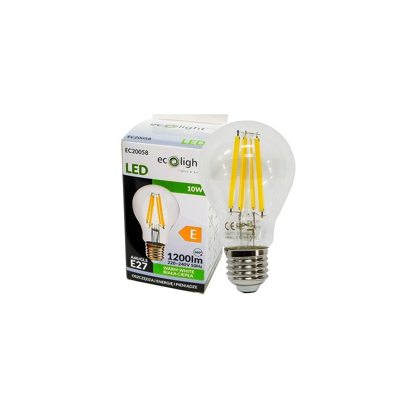 Żarówka LED FILAMENT 10W E27 2700K EC20058 1200Lm