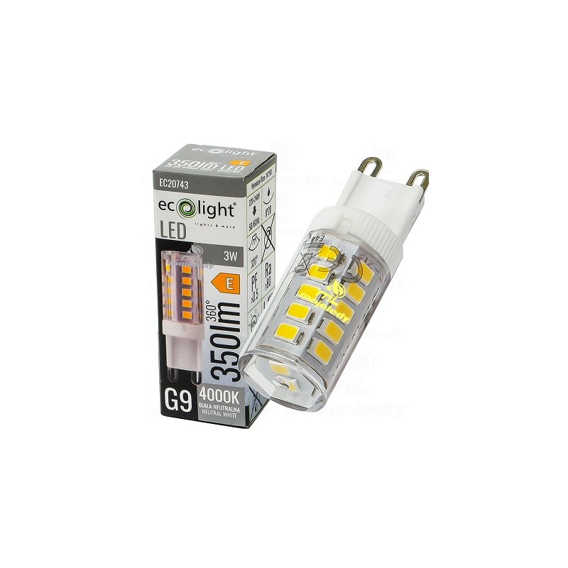 Żarówka LED 3W G9 350lm NW 4000K EC20743 