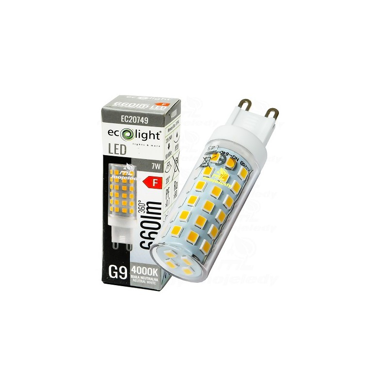 Żarówka LED 7W G9 660lm NW 4000K EC20749