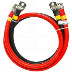 Przewód akumulatorowy czarny i czerwony LGY 70mm² z końcówkami M8 | Mojeledy