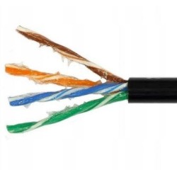 kabel U/UTPw kat.5e 4x2x0,5 czarny UV żelowany
