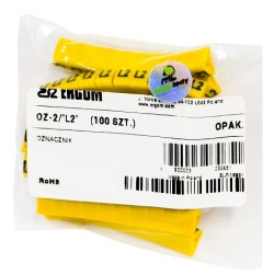 Oznacznik przewodów OZ-2 L2 żółty 100szt
