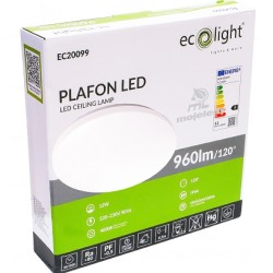 Plafon LED 12W 960lm IP44...