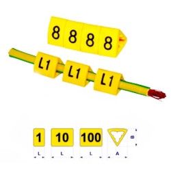 Oznacznik przewodów OZ-2 L1 żółty 100szt