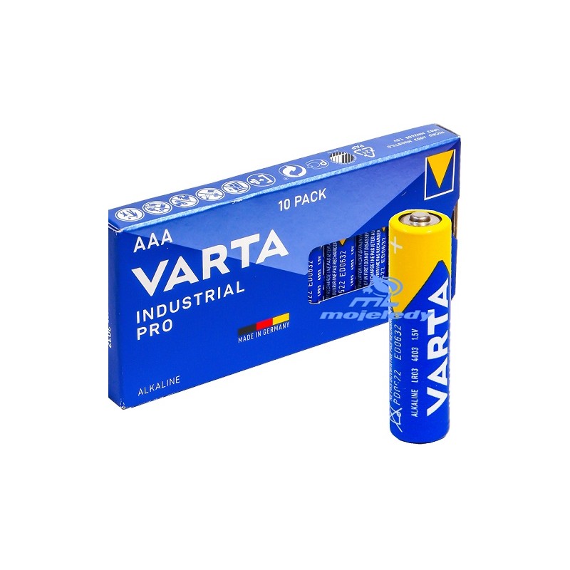 10x Baterie AAA  LR03 Varta Industrial PRO 4003