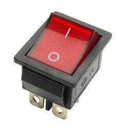 Łącznik kołyskowy podświetlany czerwony AC230V