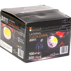 Latarka czołowa LED COB 300lm LB0111 LIBOX