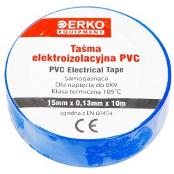 Taśma izolacyjna 15mm 10m PVC niebieska ERKO