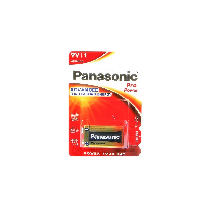 Bateria 9V Panasonic Alkaline PRO Power 6LR61