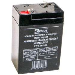 Akumulator ołowiowy AGM 6V 4Ah F4,7 B9641 EMOS