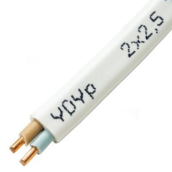 Przewód YDYp 2x2,5mm 450/750V 25m