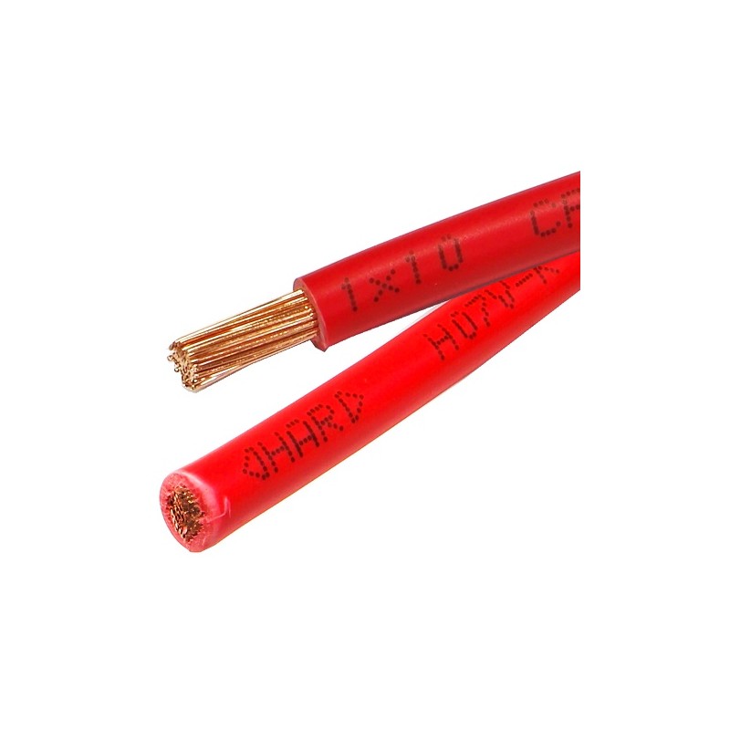 Przewód instalacyjny Lgy linka 10mm czerwony
