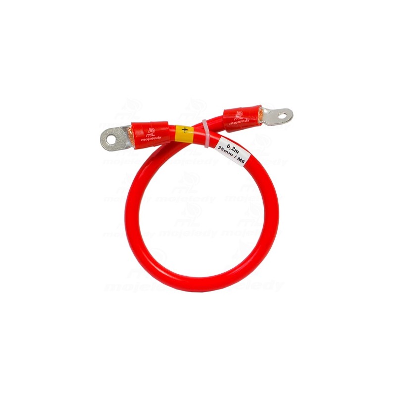 20cm kabel czerwony do akumulatora 35mm M6