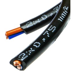 Przewód H03VV-F OMY 2x0,75 czarny Elektrokabel 1m