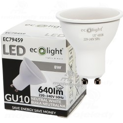 Żarówka LED 8W GU10 4000K EC79459 720Lm