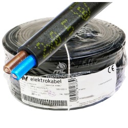 Przewód płaski OMYp 2x0,5 czarny Elektrokabel 50m