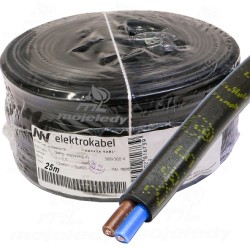 Przewód płaski OMYp 2x0,5 czarny Elektrokabel 25m