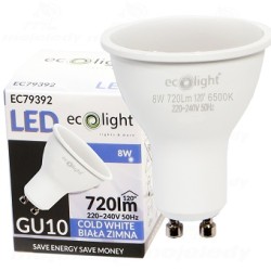 Żarówka LED 8W GU10 6500K EC79392 720Lm
