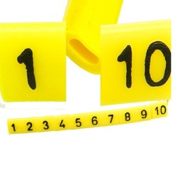 Oznacznik przewodów OZ-0 1-10 żółte 100szt