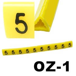Oznacznik przewodów OZ-1 5 żółte 100szt