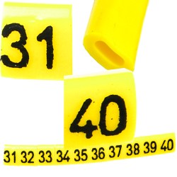 Oznacznik przewodów OZ-0 31-40 żółte 100szt