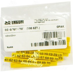 Oznacznik przewodów OZ-0 61-70 żółte 100szt