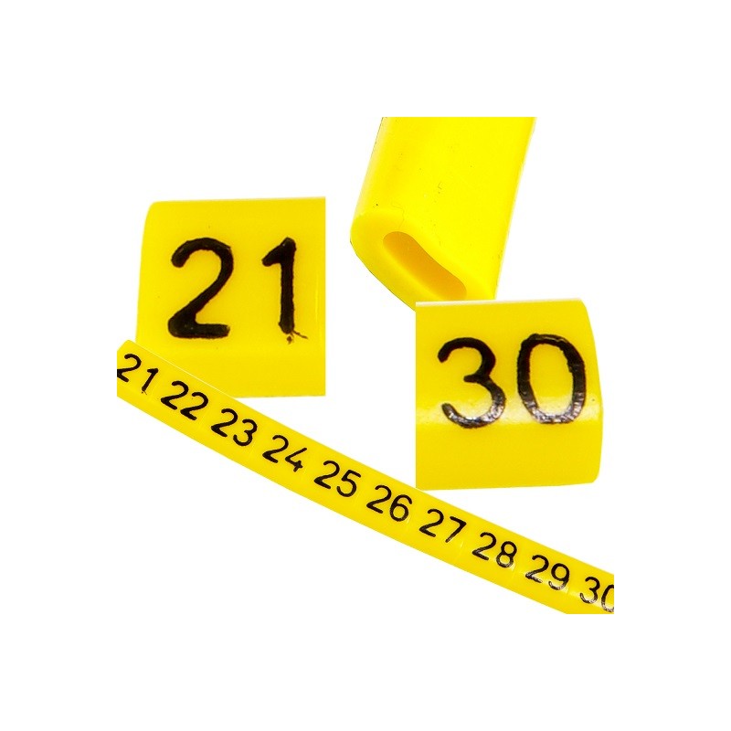 Oznacznik przewodów OZ-0 21-30 żółte 100szt