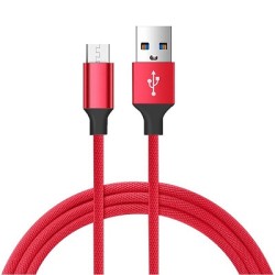 Kabel USB micro USB czerwony 1,5m VA0004 VAYOX