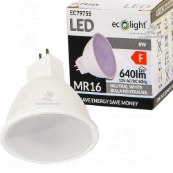Żarówka LED 8W MR16 12V AC/DC dzienna EC79755