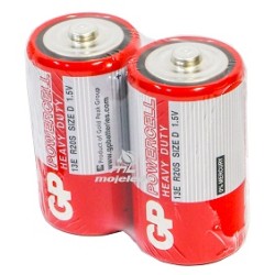 2 x bateria cynkowo-węglowa GP PowerCell R20 D