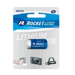 Bateria CR 123A Rocket Lithium 3V