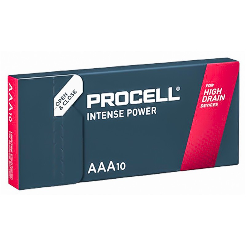 10x Bateria alk AAA LR03 Duracell Procell Intense